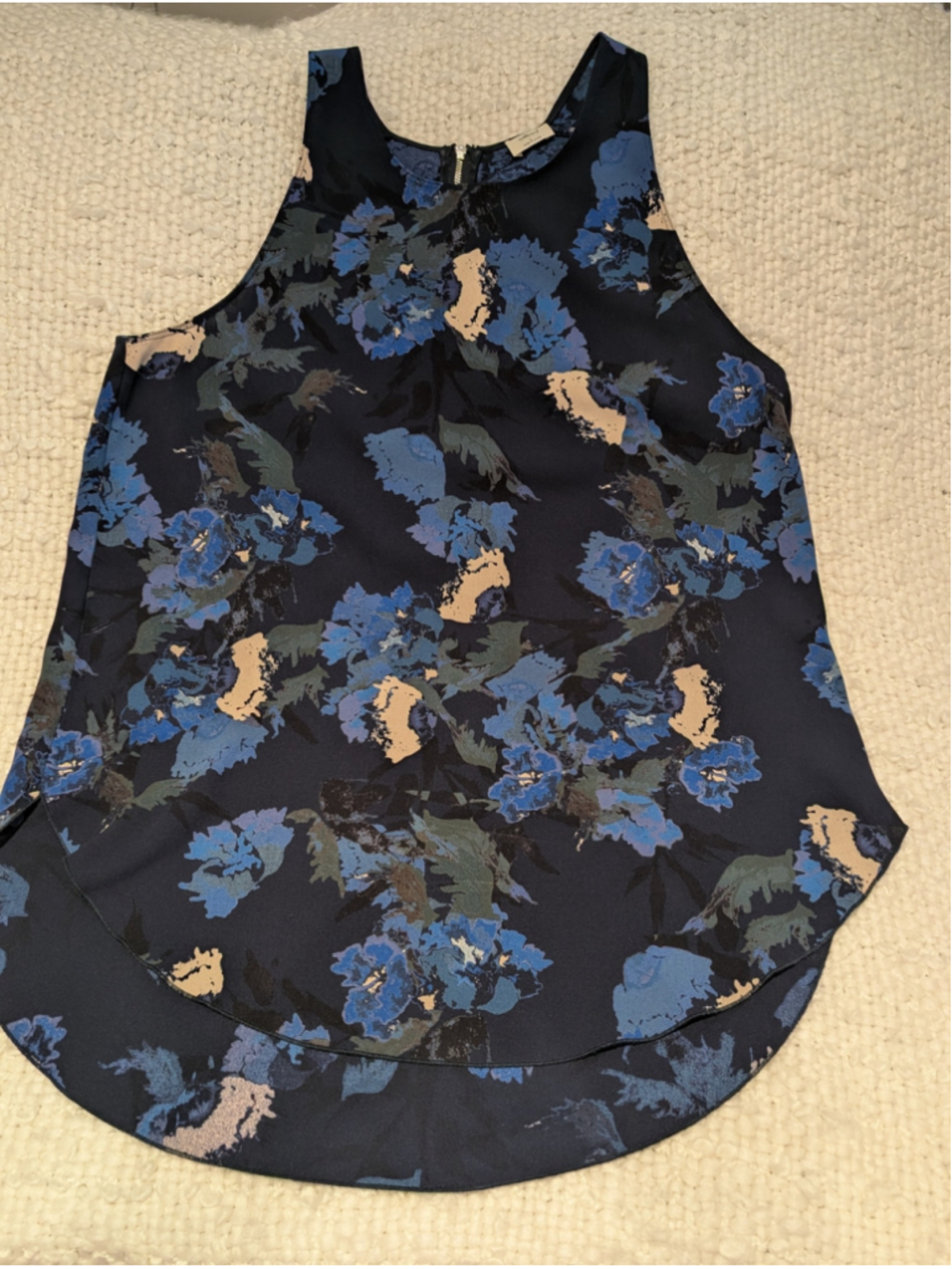 Women's Wilfred Floral Tank Top Size L Blue Black